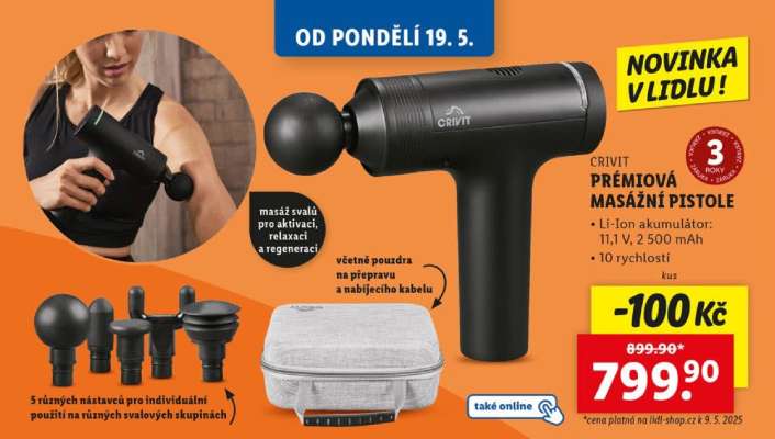 CRIVIT Prémiová masážní pistole