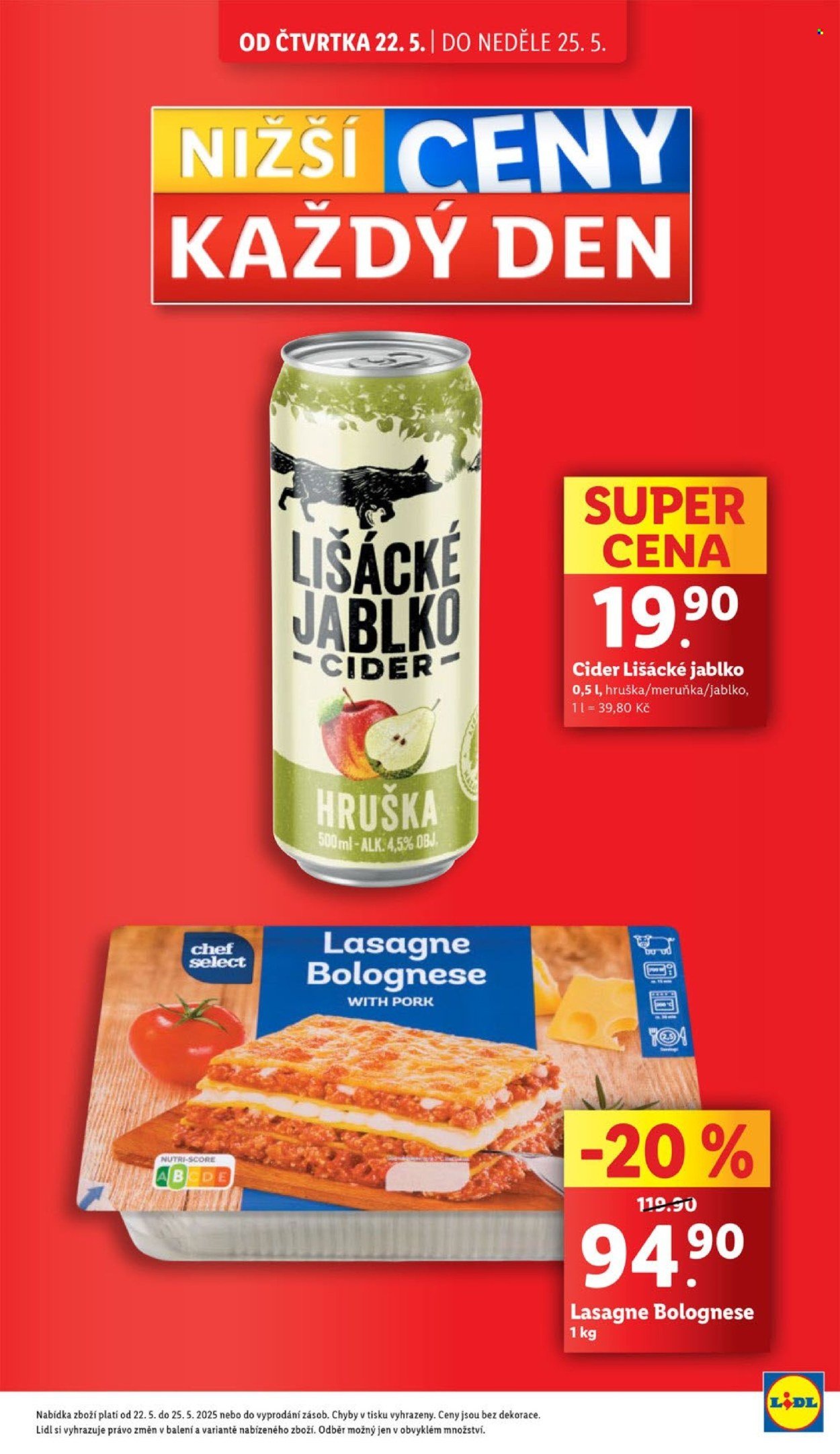 Leták Lidl - 22.5.2025 - 25.5.2025. Strana 1