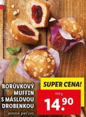 Borůvkový muffin s máslovou drobenkou