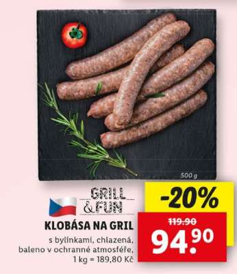 KLOBÁSA NA GRIL