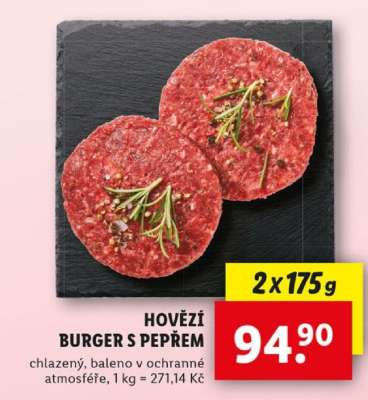 HOVĚZÍ BURGER S PEPŘEM