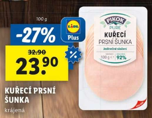 PIKOK Pure Kuřecí prsí šunka