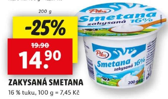 Pilos Smetana zakysaná 16%