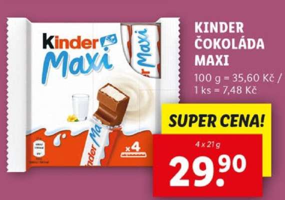 Kinder čokoláda Maxi