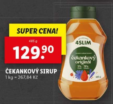 Čekankový sirup 4Slim