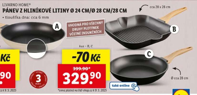 LIVARNO HOME Pánev z hliníkové litiny