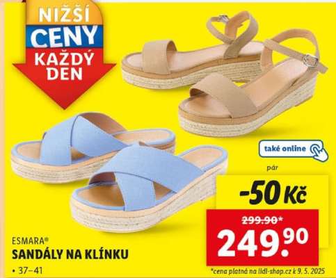ESMARA SANDÁLY NA KLÍNKU
