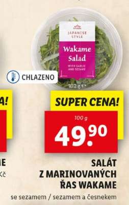 Salát z marinovaných řas Wakame