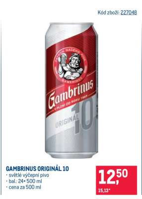 Gambrinus Originál 10