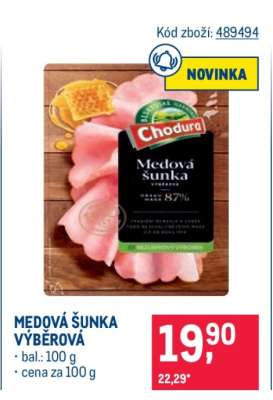 MEDOVÁ ŠUNKA VÝBĚROVÁ