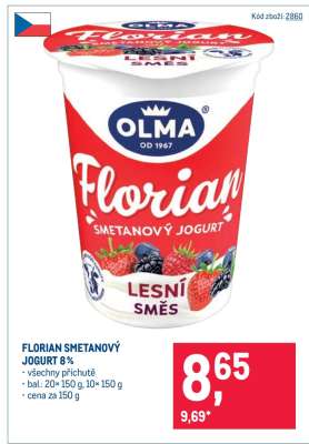 Florian smetanový jogurt 8 %