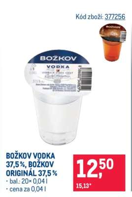 Božkov Vodka 37,5 %, Božkov Originál 37,5 %