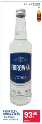 Vodka 37,5 %, Tuzemák 37,5 %