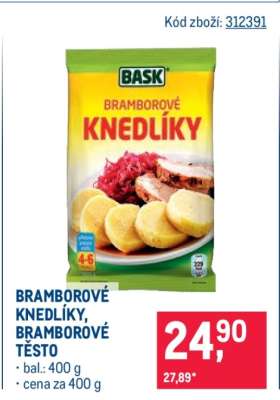Bramborové knedlíky Bramborové těsto