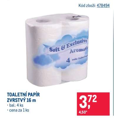 TOALETNÍ PAPÍR 2VRSTVÝ 16 m