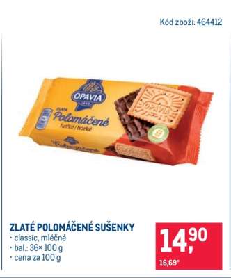 Zlaté polomáčené sušenky