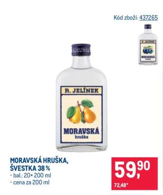 MORAVSKÁ HRUŠKA, ŠVESTKA 38 %