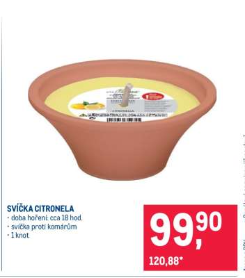 SVÍČKA CITRONELA*