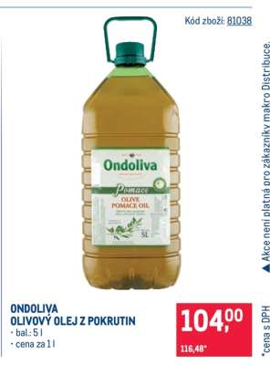 Ondoliva olivový olej z pokrutin