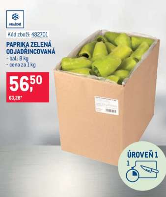 PAPRIKA ZELENÁ ODJADŘINCOVANÁ