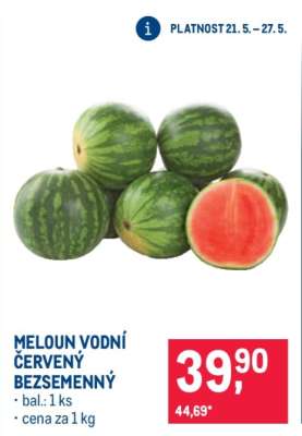 Meloun vodní červený bezsemenný