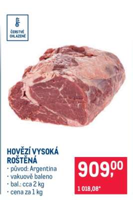 Hovězí vysoká roštěná