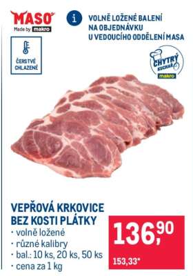 Vepřová krkovice bez kosti – plátky