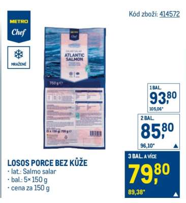 Losos porce bez kůže