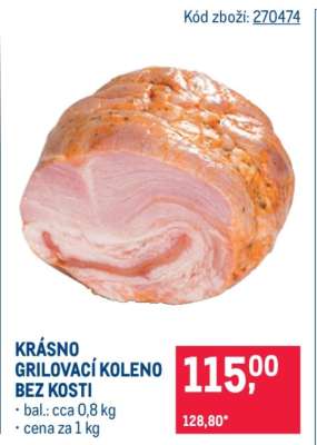 KRÁSNO GRILOVACÍ KOLENO BEZ KOSTI