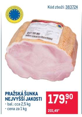 Pražská šunka nejvyšší jakosti