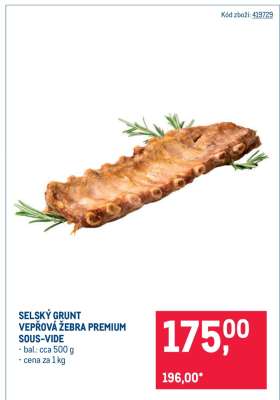 SELSKÝ GRUNT VEPŘOVÁ ŽEBRA PREMIUM SOUS-VIDE
