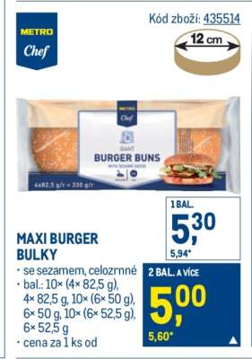 Maxi burger bulky