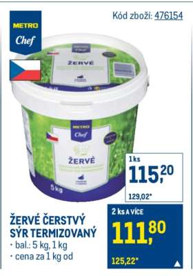 ŽERVÉ ČERSTVÝ SÝR TERMIZOVANÝ