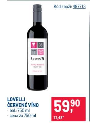 LOVELLI ČERVENÉ VÍNO
