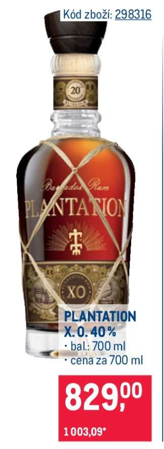 Plantation X.O. 40 %
