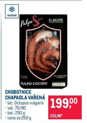Chobotnice chapadla vařená