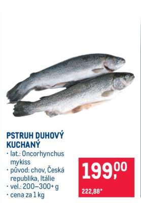 Pstruh duhový kuchaný