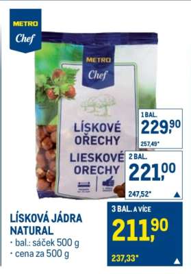 Lísková jádra natural