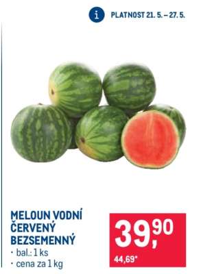 Meloun vodní červený bezsemenný