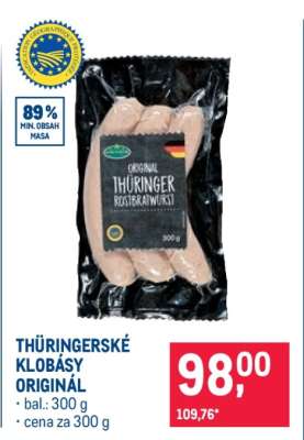 THÜRINGERSKÉ KLOBÁSY ORIGINAL