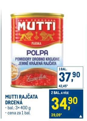 MUTTI RAJČATA DRCENÁ