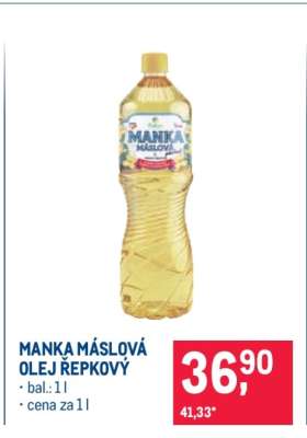 MANKA MÁSLOVÁ OLEJ ŘEPKOVÝ