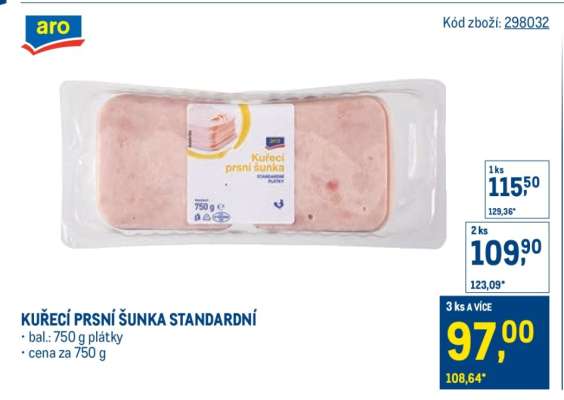 Kuřecí prsní šunka standardní*