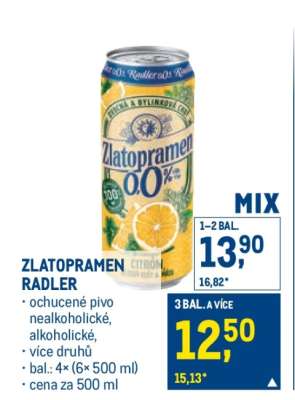 Zlatopramen Radler