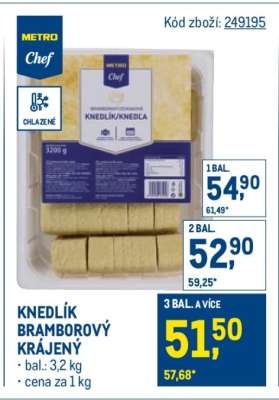 KNEDLÍK BRAMBOROVÝ KRÁJENÝ