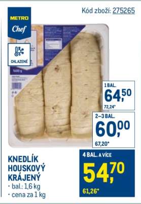 KNEDLÍK HOUSKOVÝ KRÁJENÝ