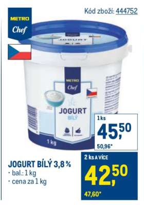 JOGURT BÍLÝ 3,8%