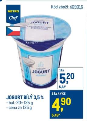 Jogurt bílý 3,5 %
