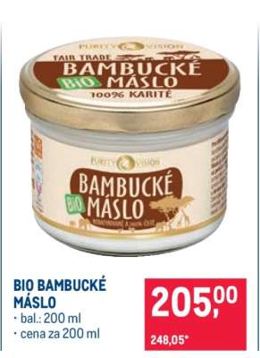 Bio Bambucké máslo