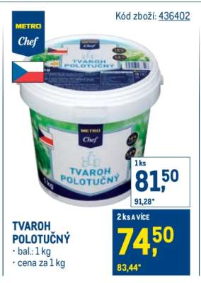 Tvaroh polotučný